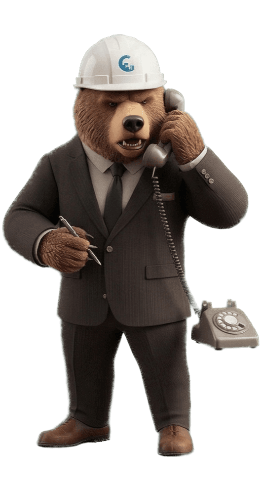 Grizzly telefonující